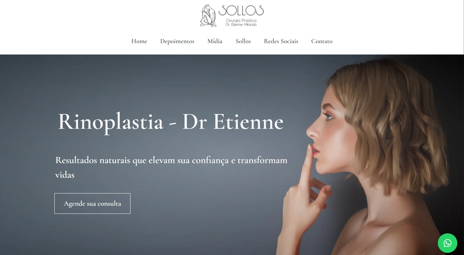Site da Sollos Cirurgia Plástica