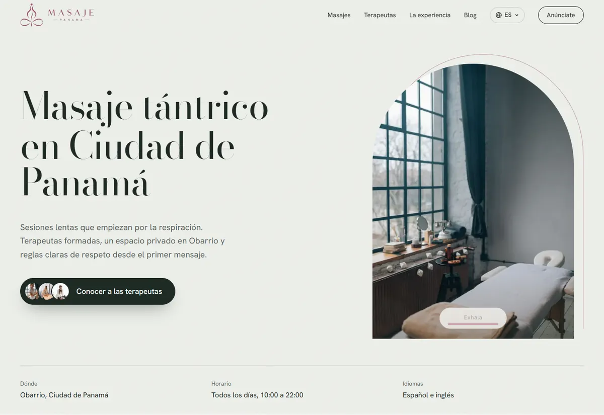 Projeto Masaje Panamá desenvolvido pela Elvate