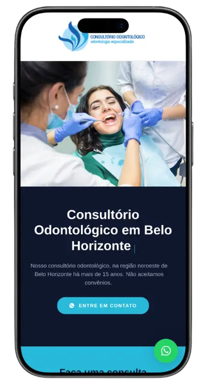 Website mockup em iPhone