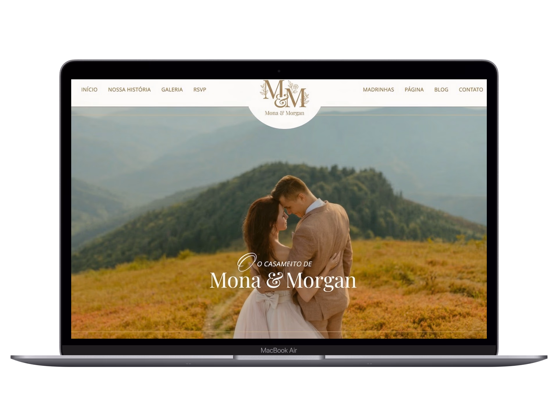 Exemplo de site profissional para Eventos & Social criado pela Elvate