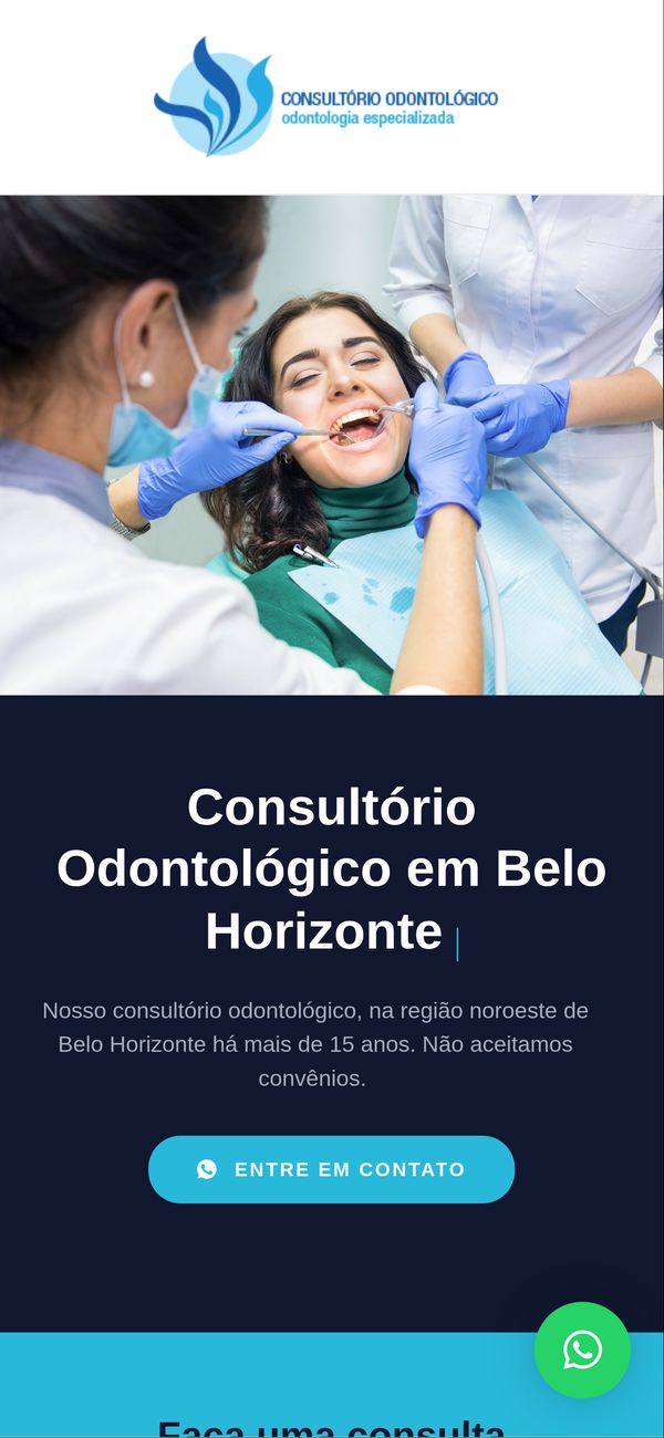 Site para Odontologia — versão mobile