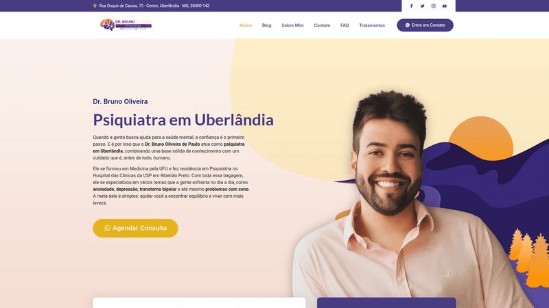Site profissional desenvolvido para Institucional — Portfólio Elvate