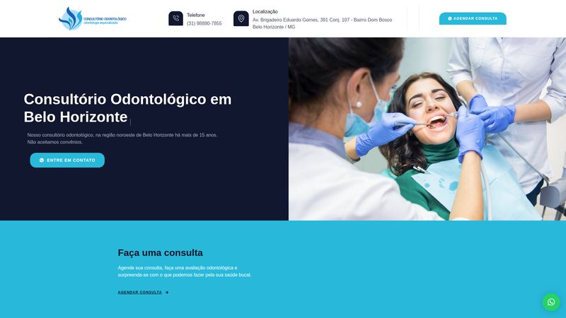 Site profissional desenvolvido para Odontologia — Portfólio Elvate