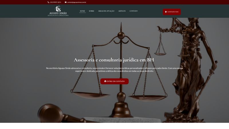 Site profissional desenvolvido para Advocacia — Portfólio Elvate