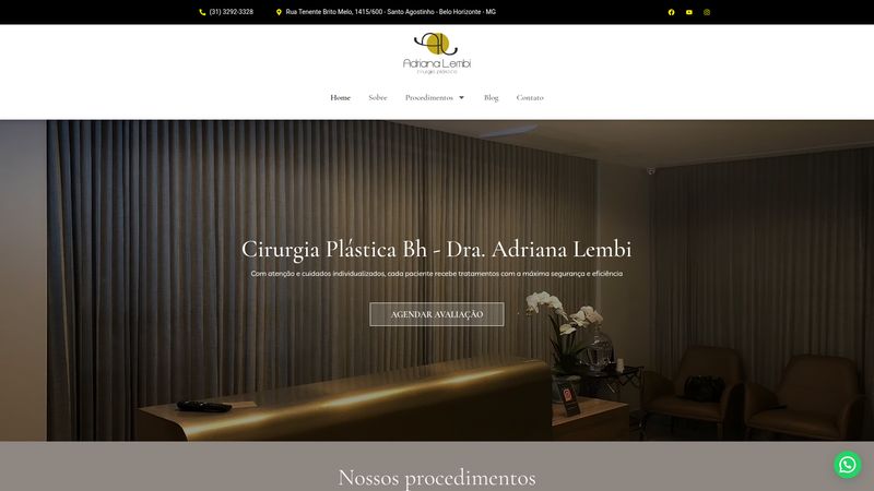 Site profissional desenvolvido para Clínica Médica — Portfólio Elvate