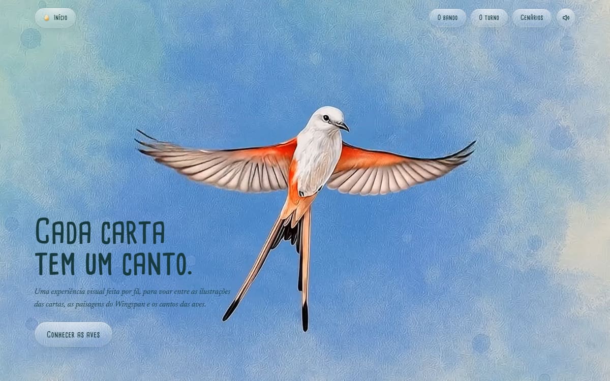 Site para Aviário desenvolvido pela Elvate — versão desktop