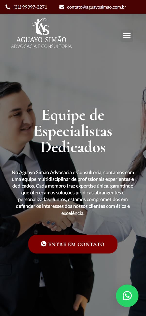 Site para Advocacia — versão mobile