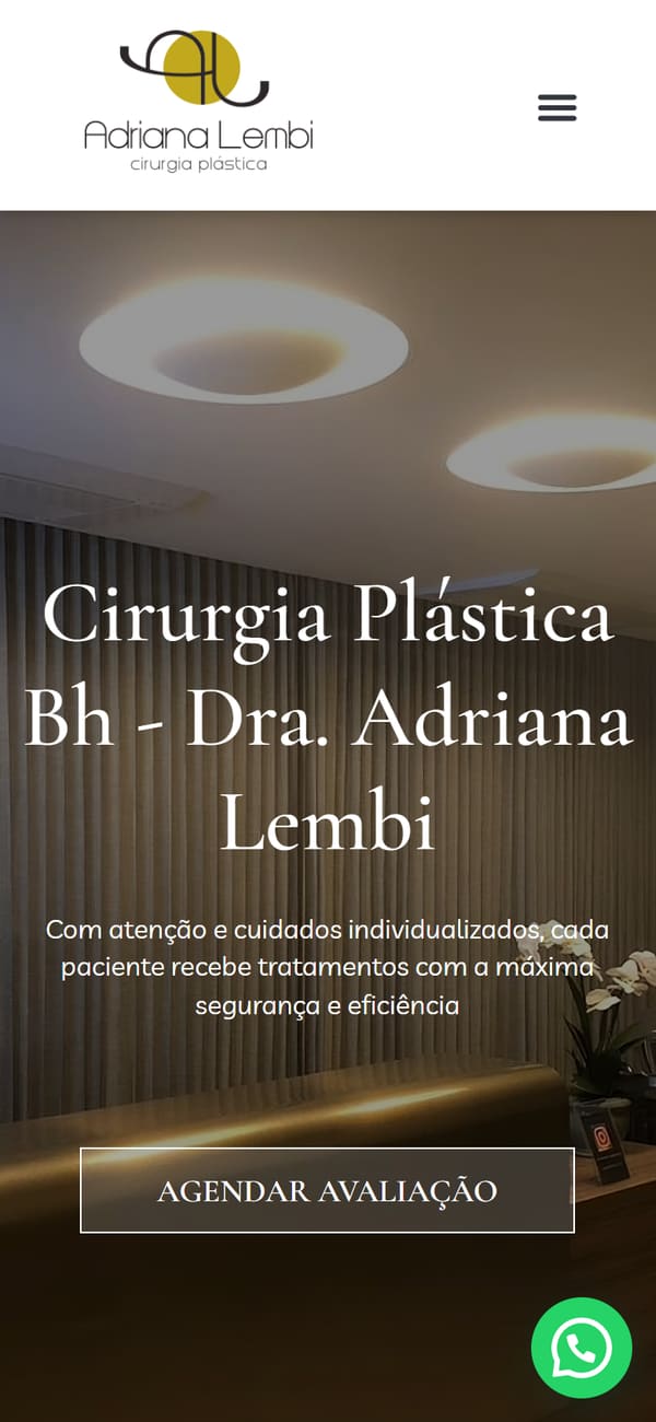 Site para Cirurgia Plástica — versão mobile