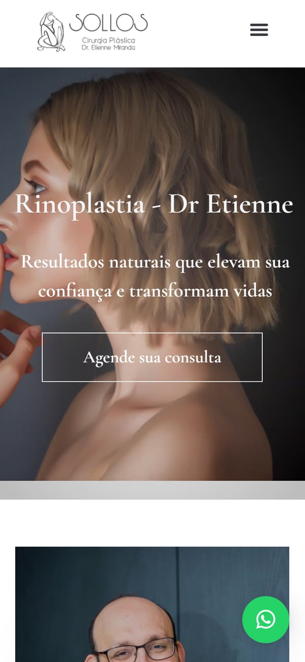 Site para Rinoplastia — versão mobile