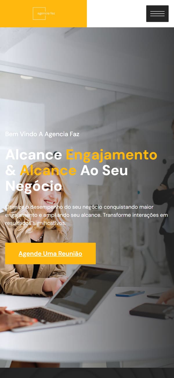 Site para Agência de Marketing — versão mobile