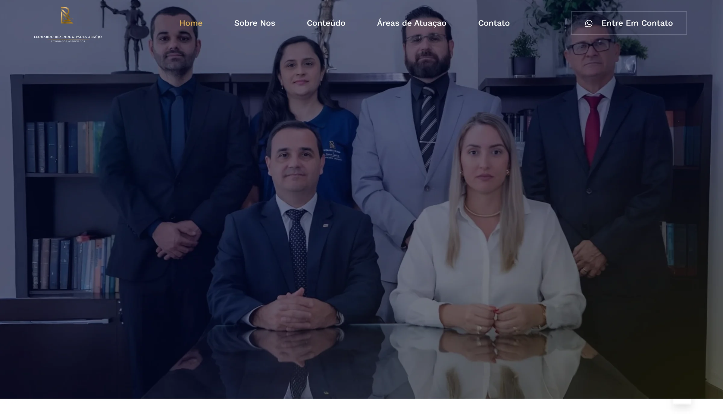 Site do escritório Leonardo Rezende & Paola Araújo Advogados Associados