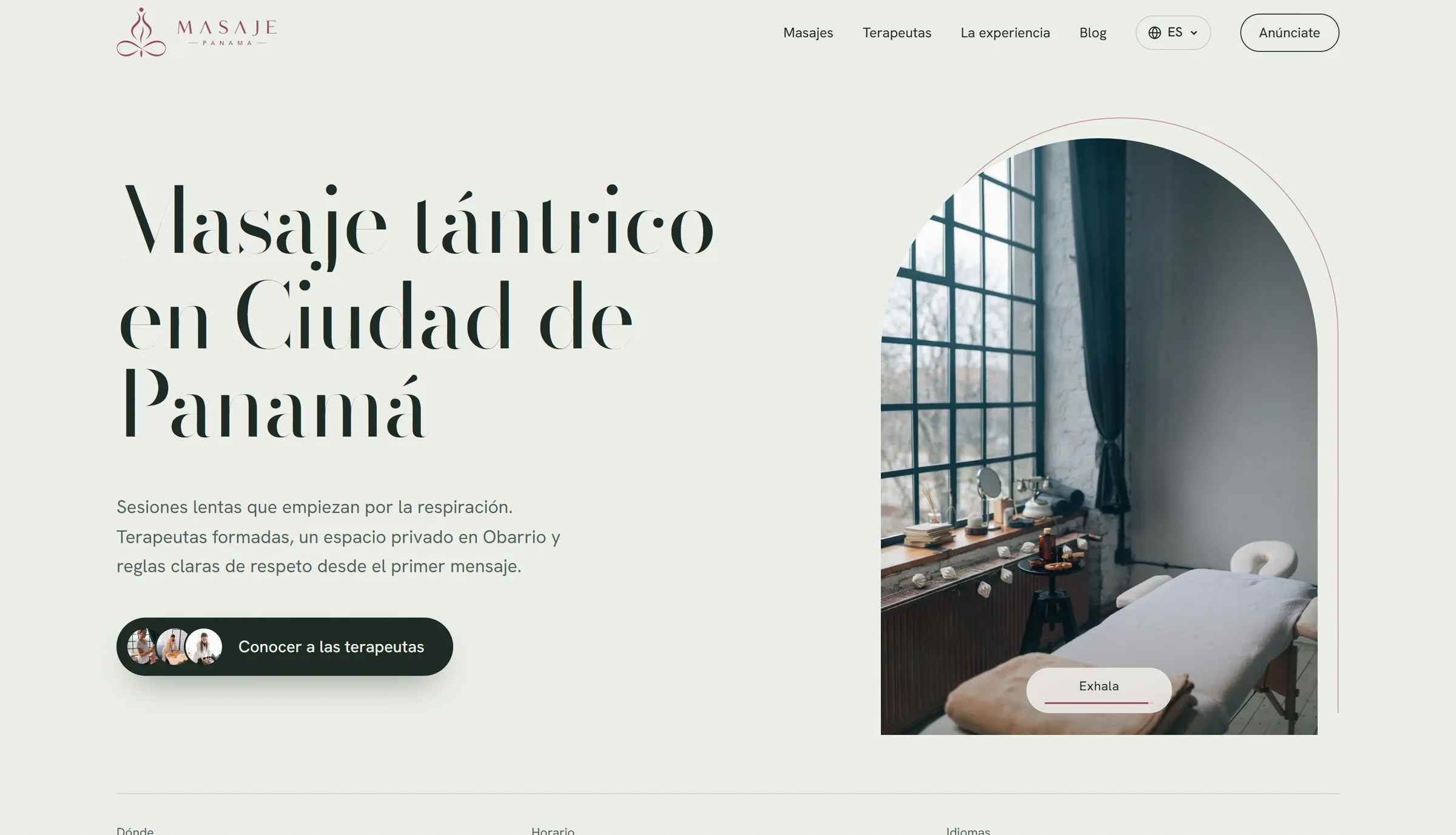 Site da Masaje Panamá